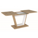 Стол обеденный SIGNAL NIGEL дуб артизан/белый мат 120-160/80